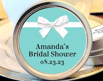 Breakfast at Tiffany's Mint Tin Favors: Personalized Bridal Shower Decor