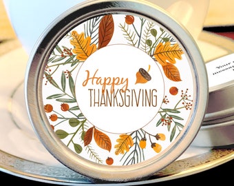 Thanksgiving Gift Ideas - Thanksgiving Mint Tins  - Thanksgiving Favors - Thanksgiving Party Favors - Give Thanks - Happy Thanksgiving