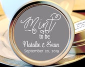 Personalized Mint to Be Wedding Favors Silver Mint Tins - Mint to Be Favors, Wedding Décor, Wedding Favors, Mint Tins, Titanium & White Il_170x135