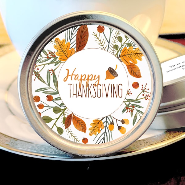 Thanksgiving Gift Ideas - Thanksgiving Mint Tins  - Thanksgiving Favors - Thanksgiving Party Favors - Give Thanks - Happy Thanksgiving