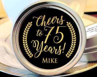 75th Birthday Mint Tin Favors – Personalized Keepsake