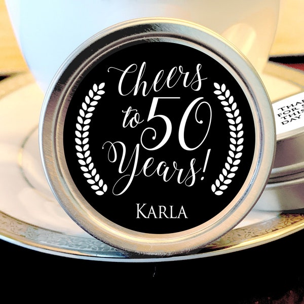 50th Birthday Mint Tin Favors - 50th Birthday Favors - 50th Anniversary Favors - 50th Birthday Mints - 50th - Anniversary Favors