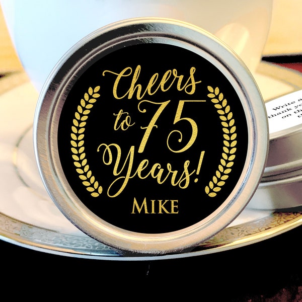 75th Birthday Mint Tin Favors - 75th Birthday Favors - 75th Birthday Ideas - 75th Birthday Mints - 75th Birthday - Birthday Favors