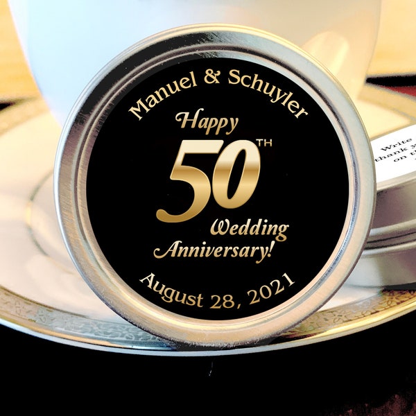 50th Anniversary Mint Tin Favors - 50th Birthday Favors - 50th Anniversary Ideas - 50th Anniversary Mints - 50 Anniversary Decor
