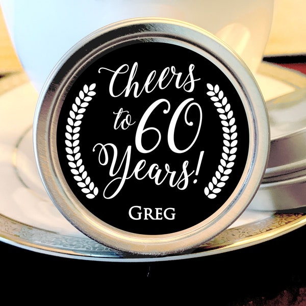 60th Birthday Mint Tin Favors - 60th Birthday Favors - 60th Birthday Ideas - 60th Birthday Mints - 60th Birthday - Birthday Favors