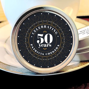 50th Birthday Mint Tin Favors - 50th Birthday Favors - 50th Birthday Ideas - 50th Birthday Mints - 50th Birthday - Birthday Favors