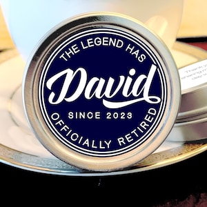 Retirement Mint Tin Favors | Custom Colors and Text | Your Choice of Candy or Mints