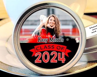 Personalized Graduation Mint Tins | Class of 2024 |  Grad | Graduate Party Favors | Diploma Keepsake Thank You Gifts | Class of 2024