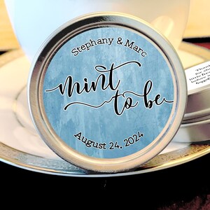Mint to Be Wedding Favors - Edible Wedding Favor - Breath Mints -  Personalized Mint Favors -  Custom Mints - Wedding Mints