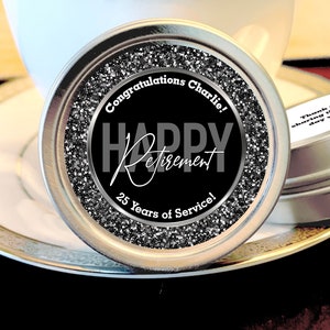 Retirement Favors | Retirement Party Favors | Happy Retirement | Choose from Candy or Mints | Custom Text, Fonts and Colors