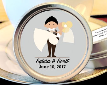 Groom Carrying Bride Wedding Mint Tins  - Mint To Be - Wedding Mints - Wedding Decor - Wedding Supplies - Personalized Wedding Favors