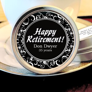 Personalized Retirement Mint Tin Favors | Custom Text