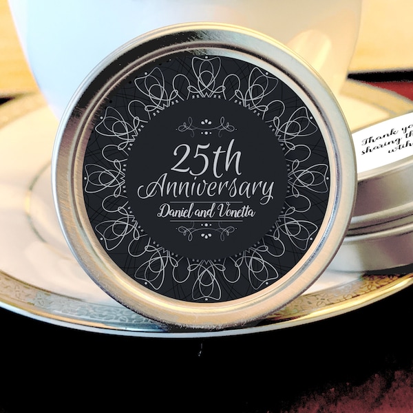 25th Anniversary Favors - Mint Favors - Mint to Be Favors - Anniversary Mints - Personalized Anniversary Tin Mints - Kosher Mints