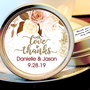 With Love and Thanks Fall Wedding Favors Wedding Mint Tin Favors Mint To Be Mint Tins Wedding Favors Wedding Mints Wedding Decor image 1