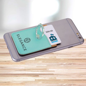 Cartera de teléfono de cuero personalizada con anillo, soporte de anillo, billetera de teléfono celular, billetera de iPhone, titular de tarjeta, titular de tarjeta de crédito, envío gratuito