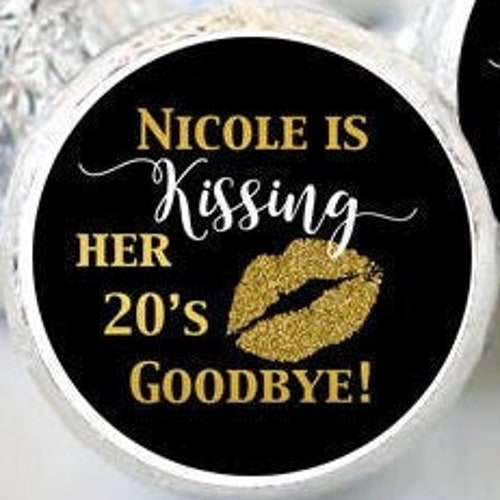 Kissing Her 20s 30s 40s Goodbye Stickers Lip Birthday - Etsy