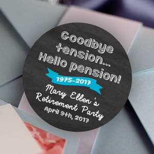 Custom Retirement Party Stickers: Personalized Favor Labels
