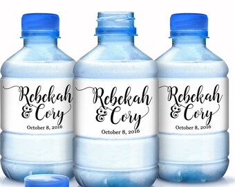 Wedding Water Bottle Labels, Personalized Water Bottle Labels, Wedding Labels, Wedding Welcome Bags, Calligraphy Label, Wedding Favor