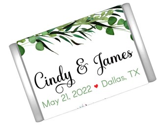 Printed Miniature Candy Stickers  | Candy Stickers | Vintage Botanical Succulents  | Bridal Shower, Wedding and more | more sizes available