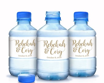 Wedding Water Bottle Labels Etsy