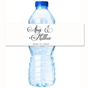 30 Wedding Water Bottle Labels Personalized Water Bottle - Etsy