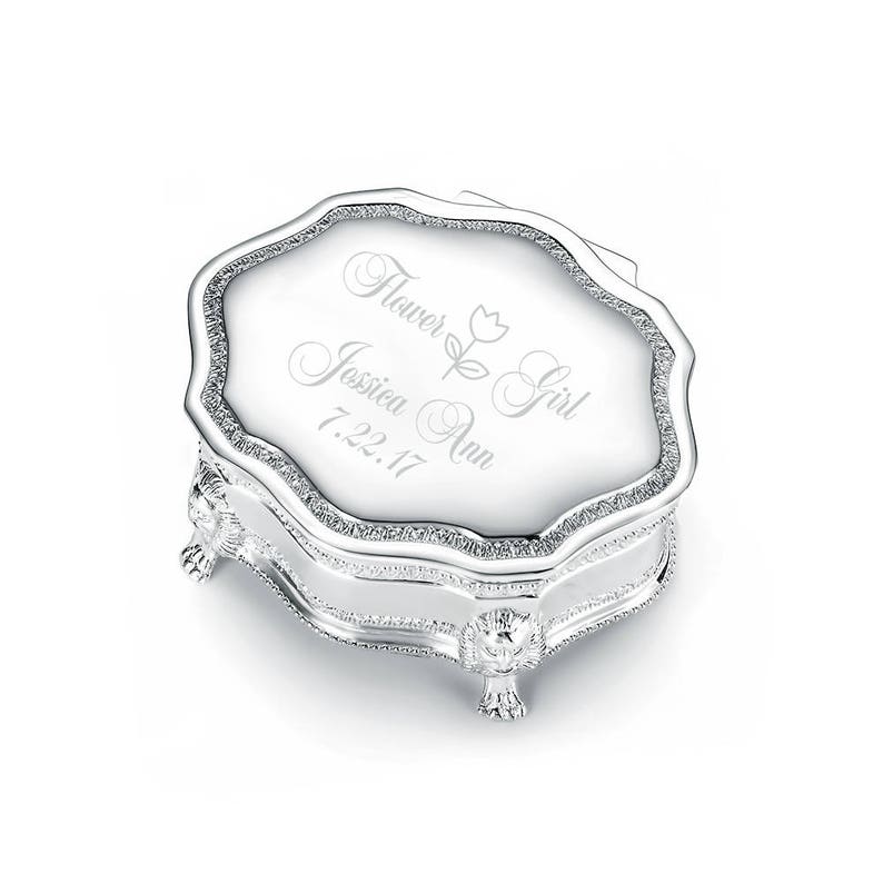 Personalized Victorian Princess Jewelry Box Flower Girl Gift Flower Girl Jewelry Box Engraved Jewelry Box Gift for Her