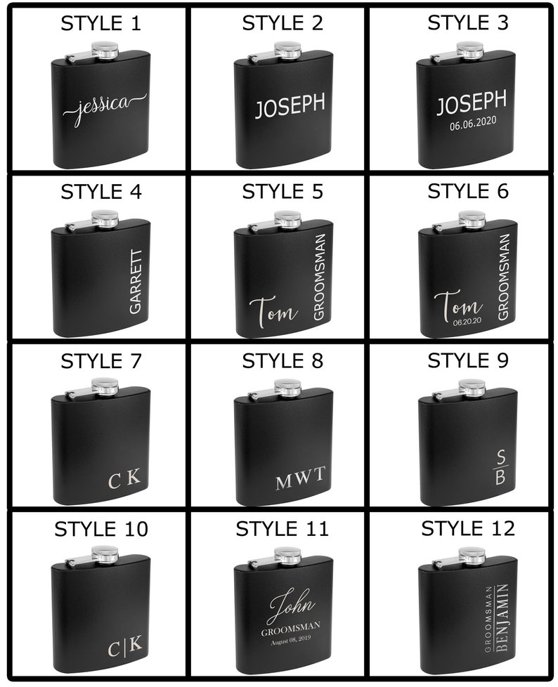 Purple Hip Flask Personalized Bridesmaid Flask Custom Etsy