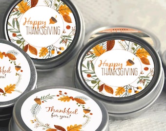 Thanksgiving Gift Ideas - Thanksgiving Mint Tins  - Thanksgiving Favors - Thanksgiving Party Favors - Give Thanks - Happy Thanksgiving