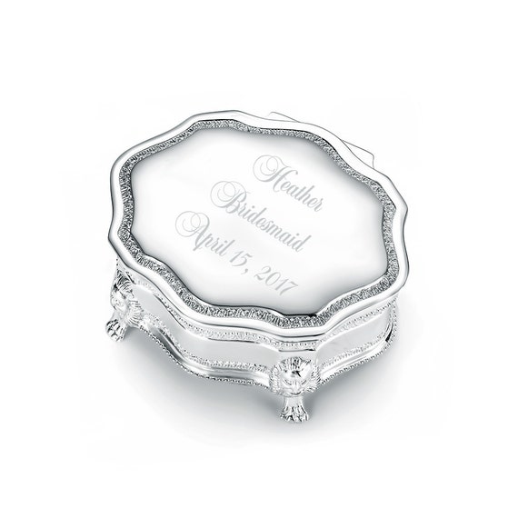 Engraved Victorian Princess Jewelry Box | Bridesmaids Jewelry Box | Personalized Flower Girl Gift | Maid of Honor Gift | Free Engraving Il_570xn