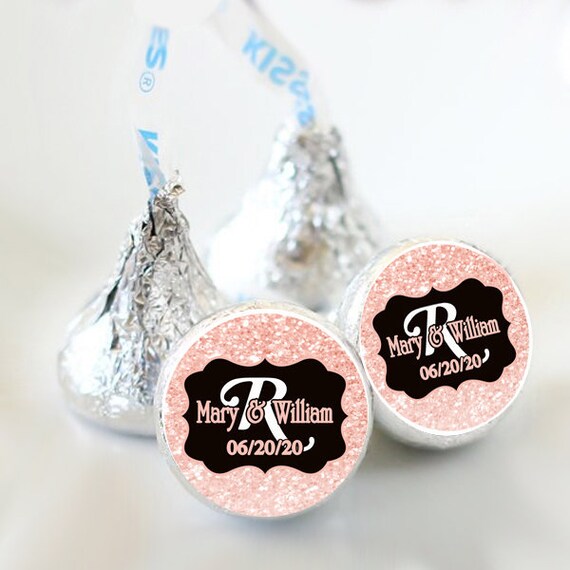 108 Bridal Shower Hershey Kiss Stickers