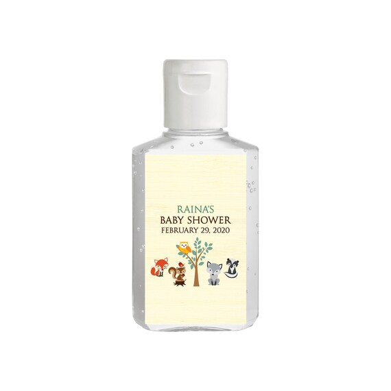 Purell hand sanitizer labels 2 oz. size bottle - Baby Shower Labels - Woodland Animals Baby Shower - Baby Shower Decor - Sanitizer Labels Il_570xn