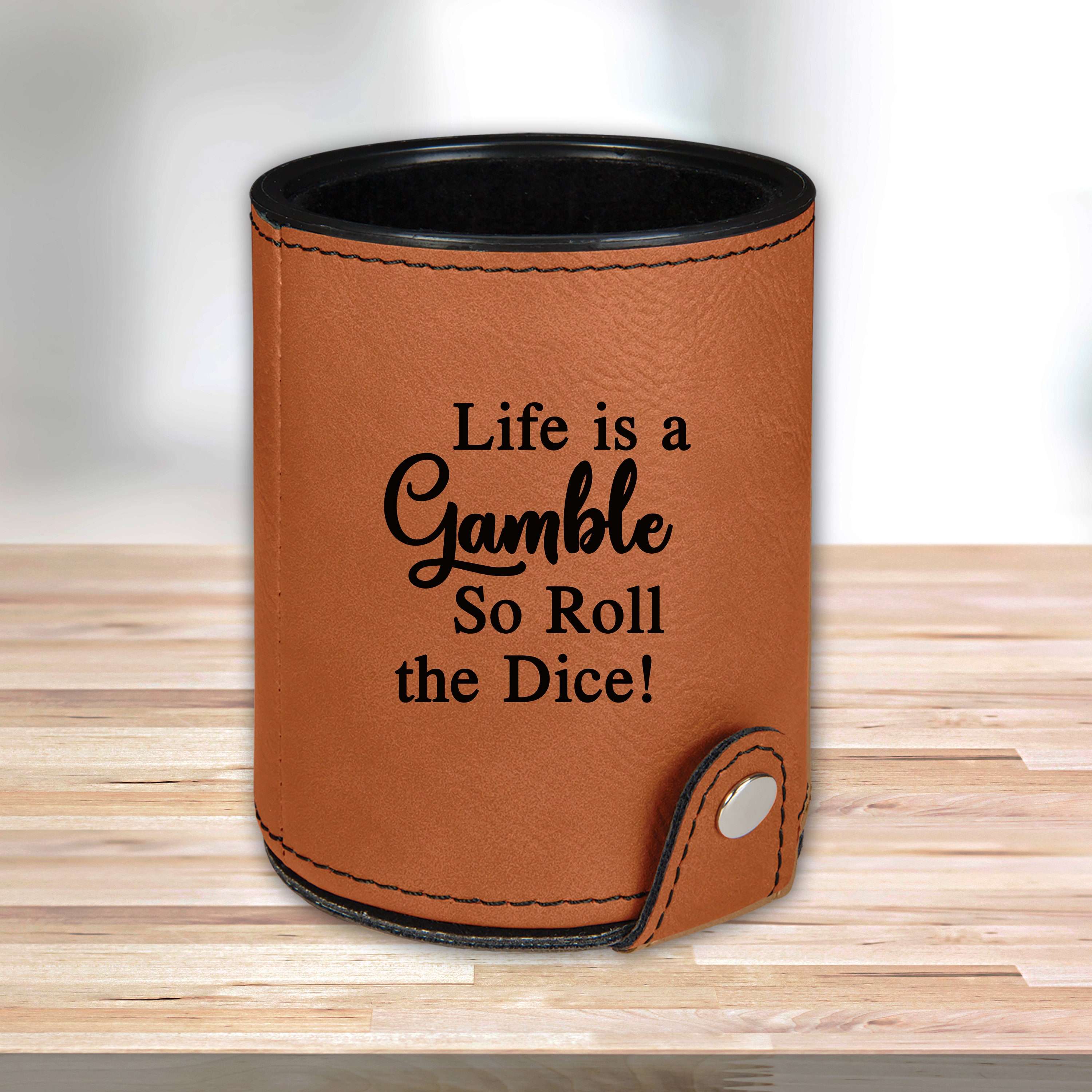 Personalized Leather Dice Cup Rawhide Groomsmen Dice Cup Etsy