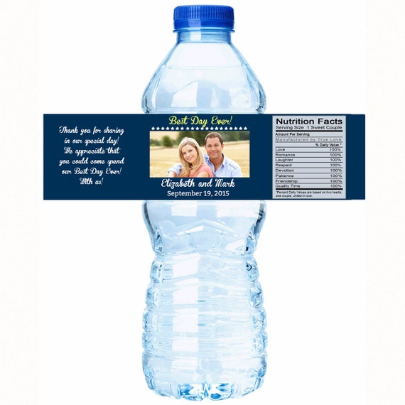 30 Wedding Water Bottle Labels - Wedding Photo Decor - Wedding Decor - Wedding Favor Labels - wedding water labels - water bottle labels Il_570xn