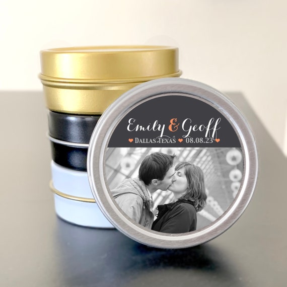 Custom Color Photo Wedding Favors Mints Wedding Reception, Rehearsal