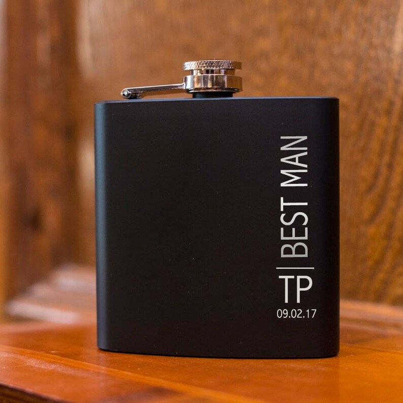 Personalized Engraved Flask Personalized Black Flask Etsy