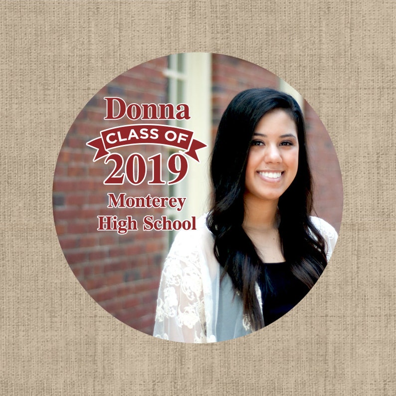 Custom Graduation Photo Stickers, High School Senior Labels image 2
