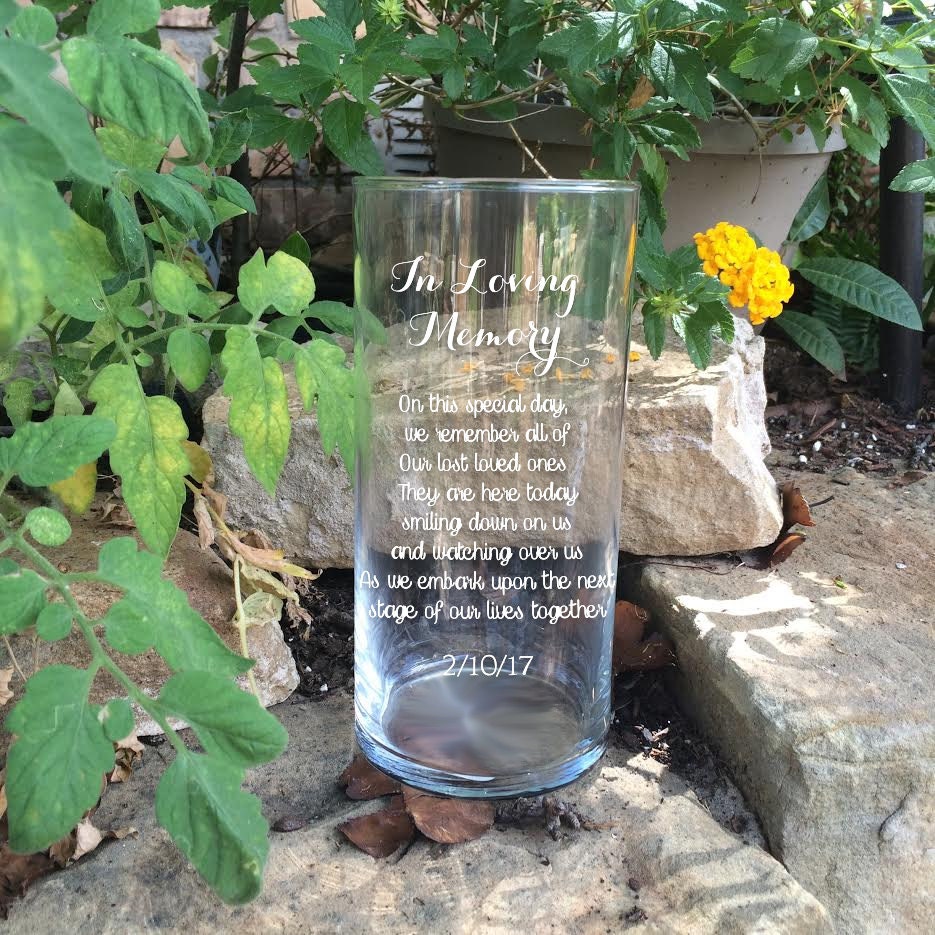 Memorial Vases In Loving Memory Vase Floating Wedding Memorial