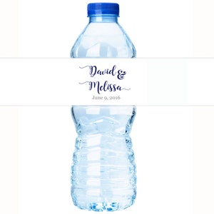 30 Personalized Wedding Water Bottle Labels Wedding Favors, Wedding Labels, Wedding Welcome Bags, Calligraphy Label,
