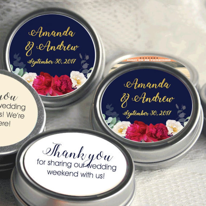 75 Personalized Wedding Mint Tin Favors Wedding Favor Mint Etsy