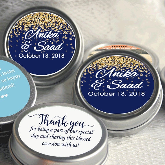 Personalized Mint Tin Favors Wedding Mint Tins Wedding Favors