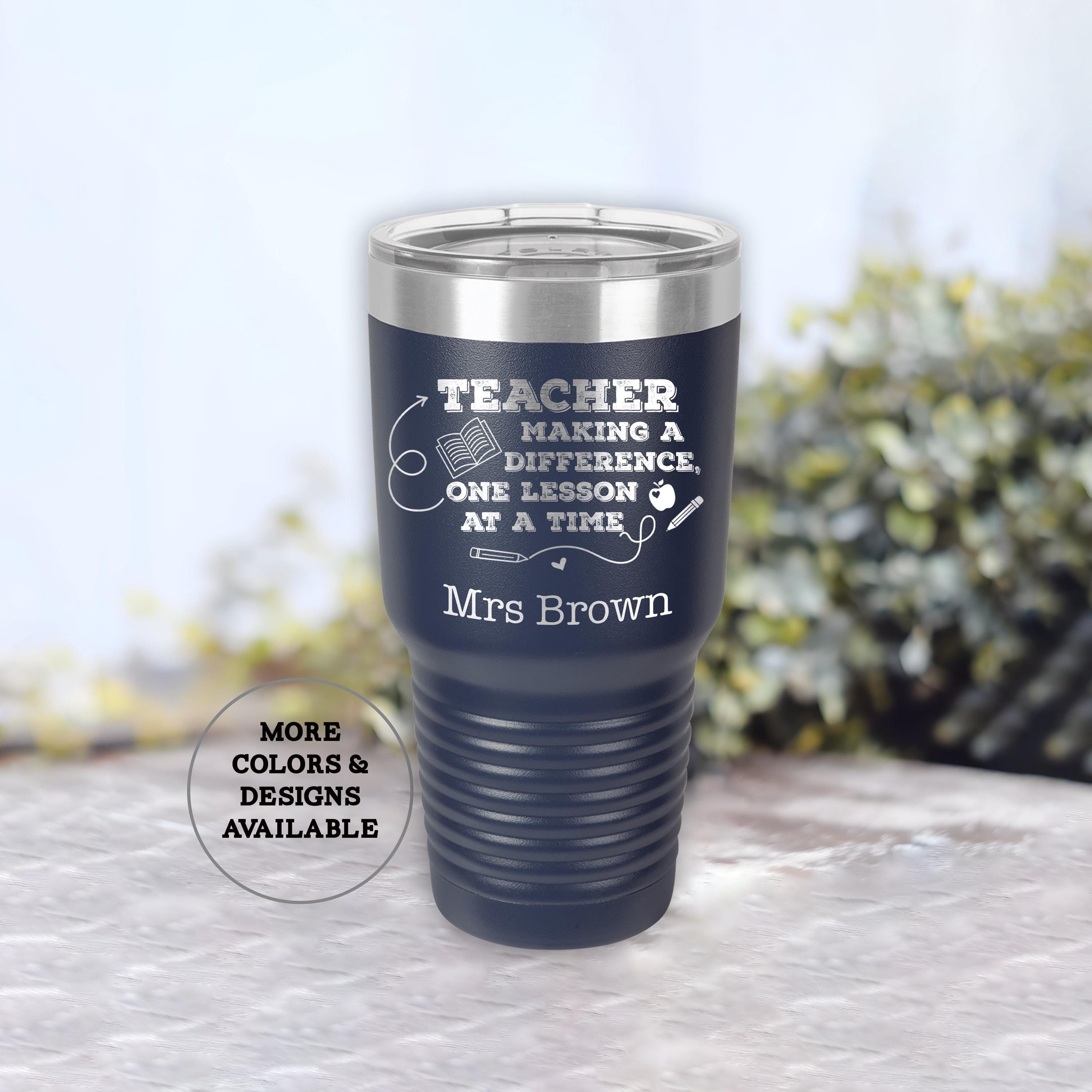 Personalized Teacher Appreciation Gift - 30 Oz Tumbler for Teachers ...