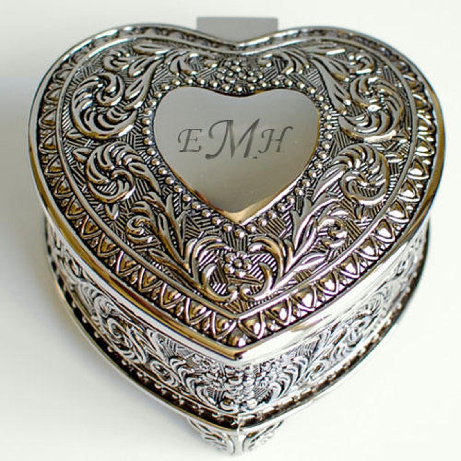 Heart Shaped Jewelry Box Personalized Jewelry Box Etsy