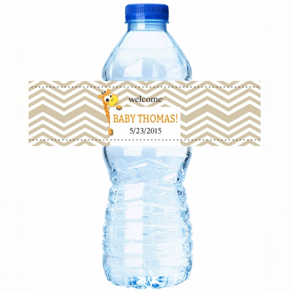 30 Born to be Wild Animal Baby Shower Water Bottle Labels  - Select the quantity you need below in the "Pricing & Quantity" option tab