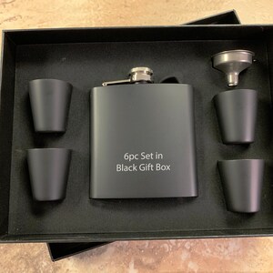 Personalized Engraved Flask, Personalized Black Flask, Groomsman Flask, Best Man Flask, Wedding Party Flask, Bridal Party Flask image 8