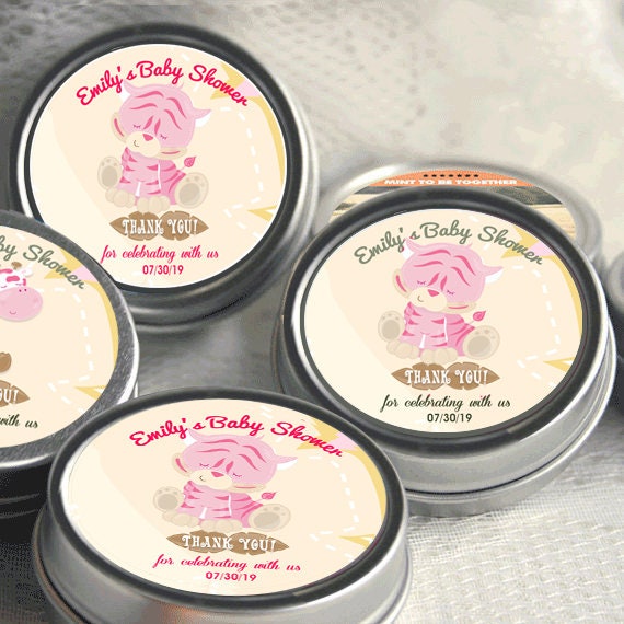 12 Personalized Tiger Baby Shower Mint Tins Baby Shower Decor