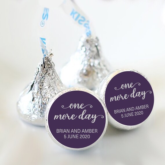Hershey Kiss® Stickers | Rehearsal Dinner Favors | One More Day Kiss Seals | Kiss Labels | Candy Labels | Personalized Kiss Labels Il_570xn