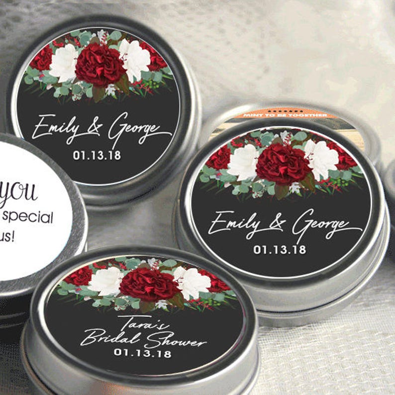 12 Personalized Wedding Mint Tin Favors Wedding Favor Mint Etsy