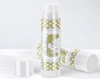 Personalized Baby Shower Lip Balm Labels - Baby Feet
