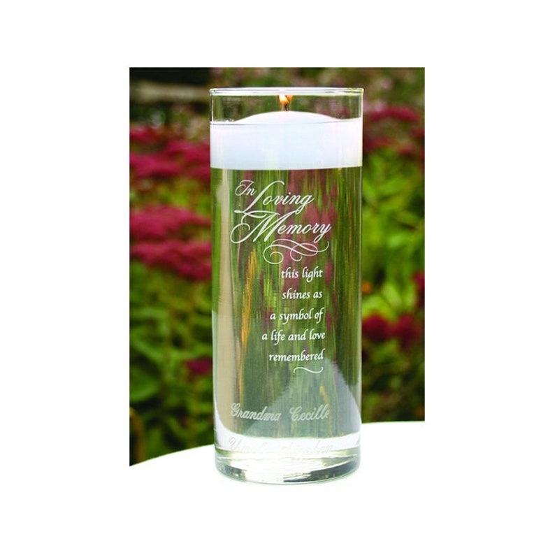 Personalized Memorial Vase In Loving Memory Vase Floating Etsy