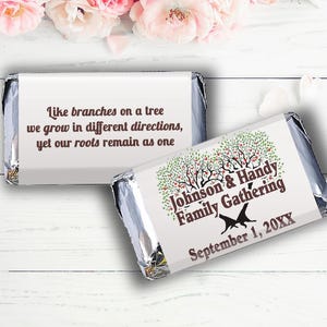 Personalized Family Reunion Miniature Candy Stickers